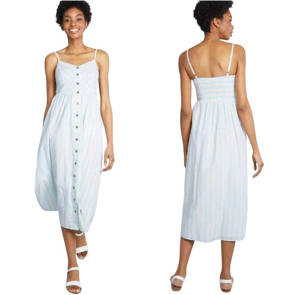 ModCloth Pastel Dress Seersucker Like Material 100% Cotton NWT